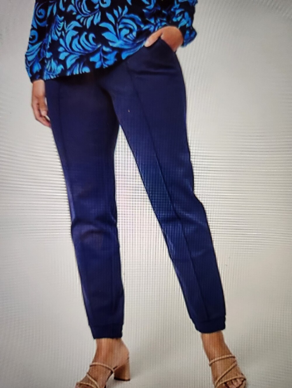 Isaac Mizrahi Blue Tailored Jogger